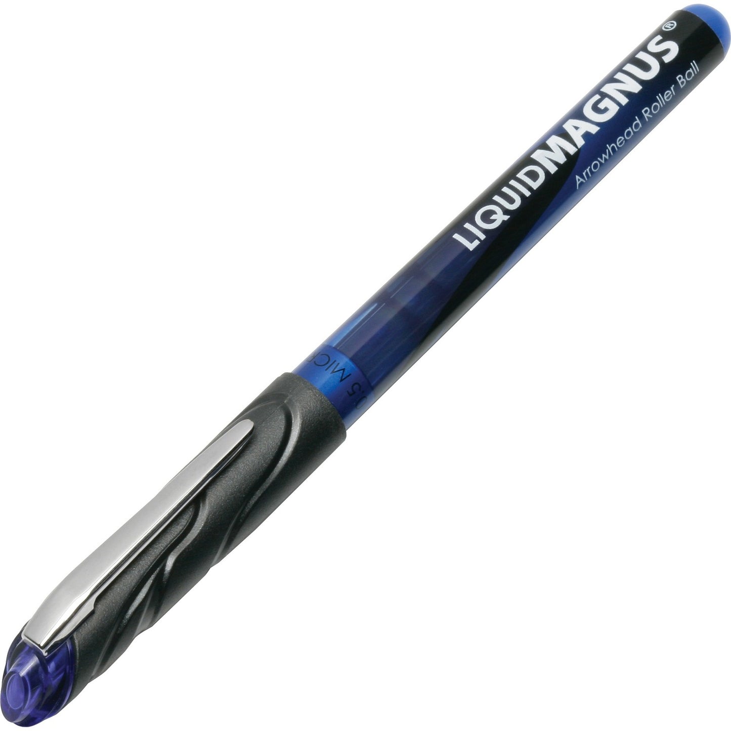 AbilityOne 7520014612663, SKILCRAFT Liquid Magnus Hybrid Gel Pen, Stick, Extra-Fine 0.5 mm, Blue Ink, Clear/Blue Barrel, Dozen