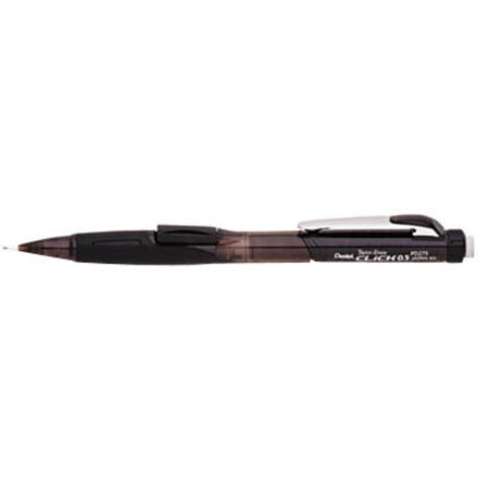 Pentel Twist-Erase CLICK Mechanical Pencil, 0.5 mm, HB (#2), Black Lead, Black Barrel (PD275TA)