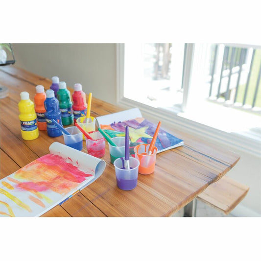 Creativity Street No-Spill Round Paint Cups With Colored Lids (5100)