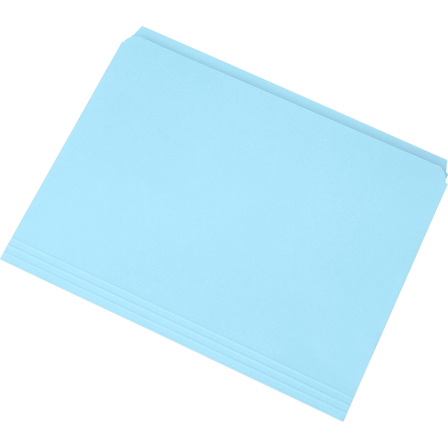 AbilityOne 7530013649502 SKILCRAFT Straight Cut File Folders, Straight Tab, Letter Size, Blue, 100/Box