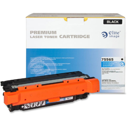 Elite Image Remanufactured Laser Toner Cartridge - Alternative for HP 504A (CE250A) - Black - 1 Each (75565)