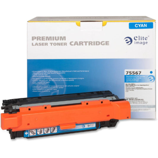 Elite Image Remanufactured Laser Toner Cartridge - Alternative for HP 504A (CE251A) - Cyan - 1 Each (75567)