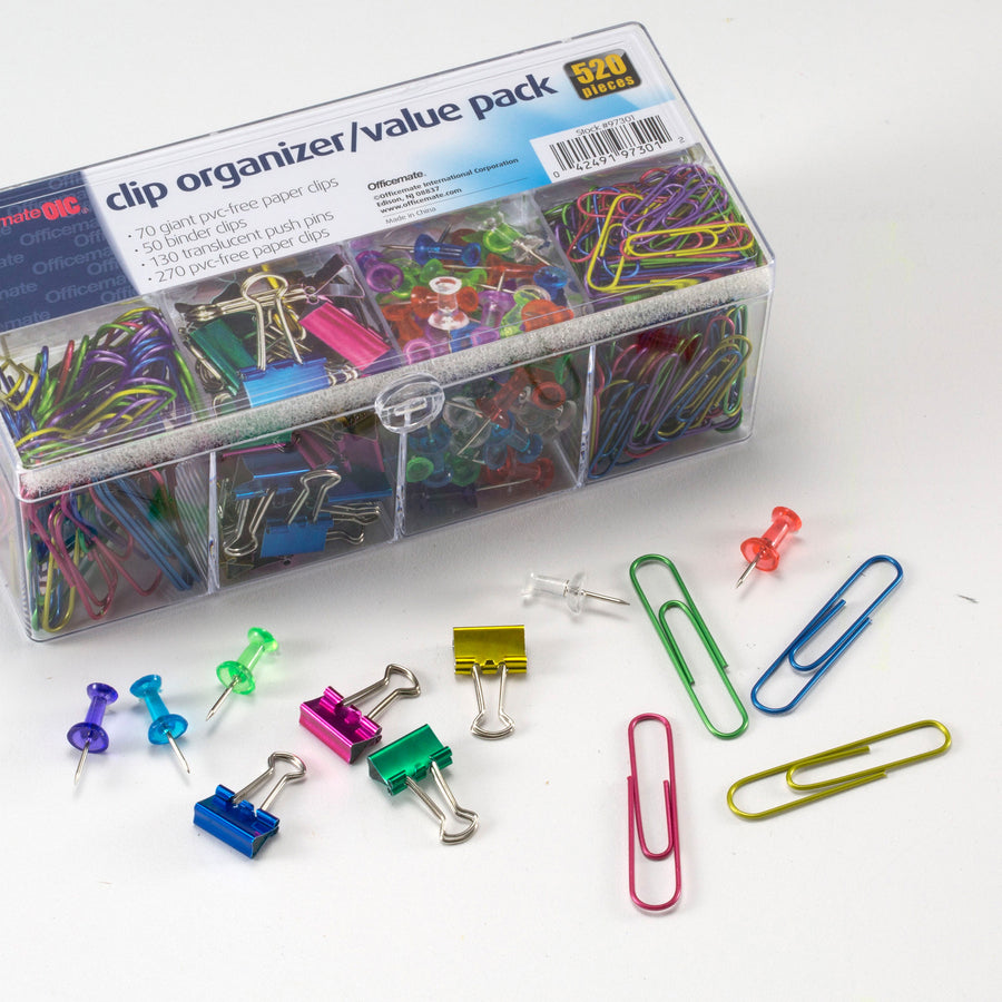Officemate 520PC Clip Organizer Value Pack (97301)