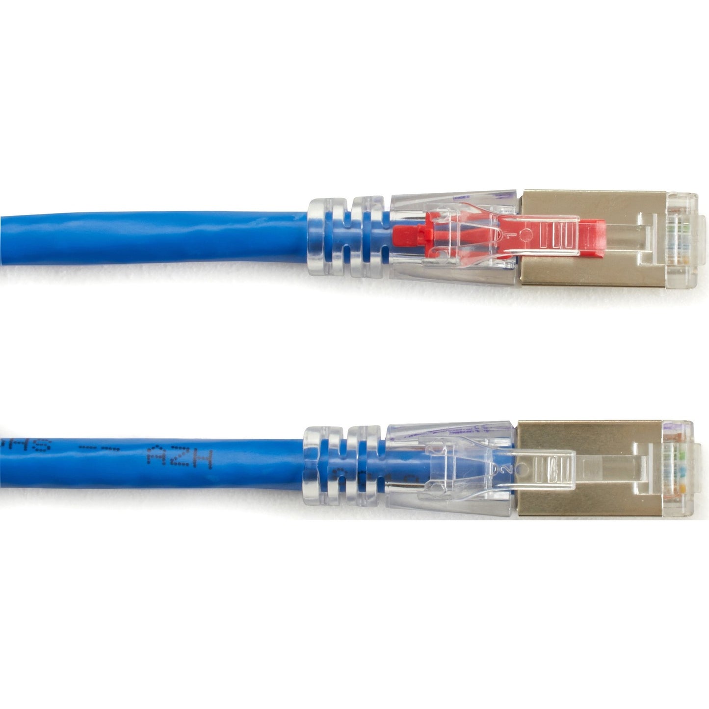 Black Box Cat6a 650-mhz Locking Snagless Stranded Ethernet Patch Cable-shielded (s/ftp), Cm Pvc (rj45 M/m), Blue, 3-ft. (0.9-m) (C6APC80SBL03)