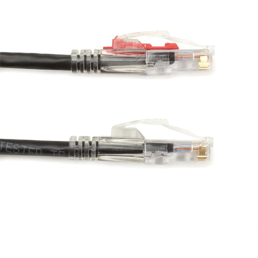 Black Box Cat5e 350-mhz Locking Snagless Stranded Ethernet Patch Cable-unshielded(utp), Cm Pvc(rj45 M/m), Black, 100-ft.(30.4-m) (C5EPC70BK100)