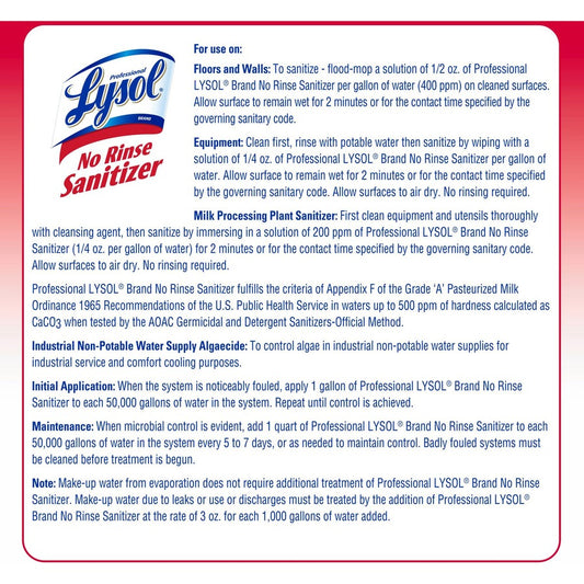 Professional Lysol No Rinse Sanitizer (74389)