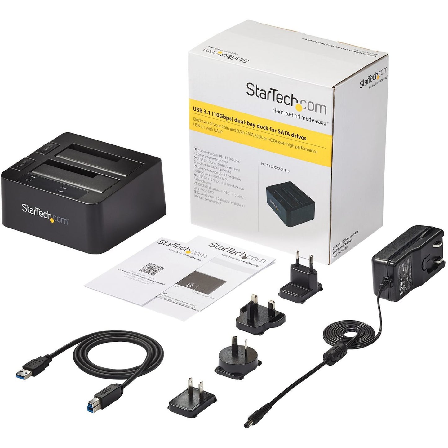 StarTech 2-bay Usb 3.1 Hard Drive Docking Station (SDOCK2U313)