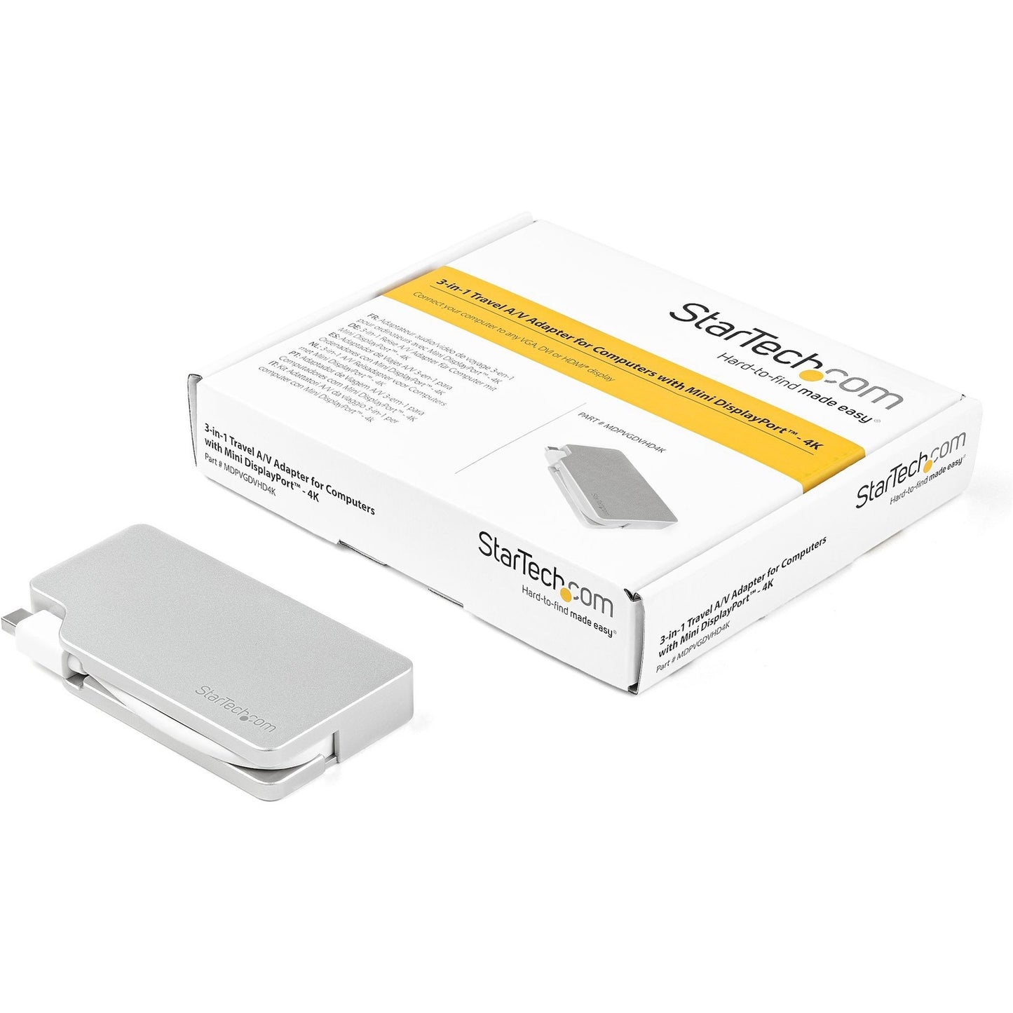 StarTech 3-in-1 Mdp To Vga, Dvi Or Hdmi Adapter (MDPVGDVHD4K)