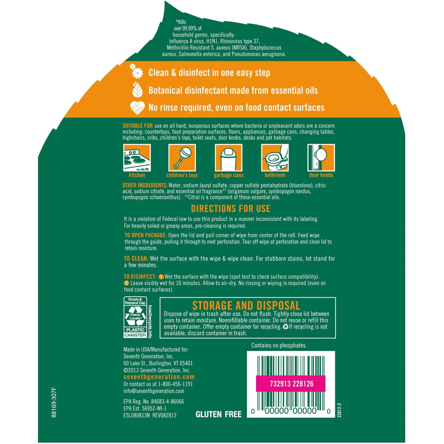 Seventh Generation Disinfecting Cleaner (22812CT)
