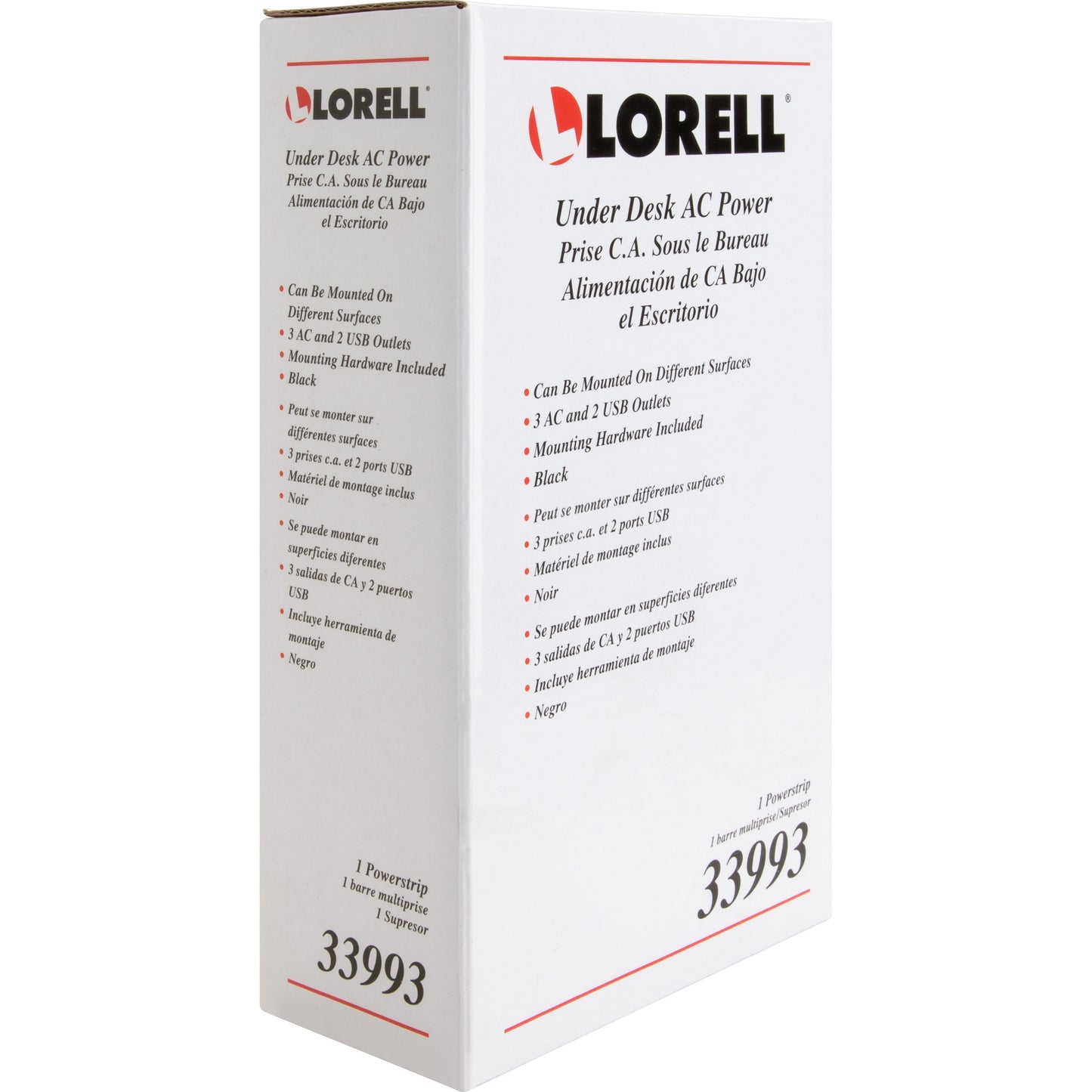 Lorell Under Desk AC Power Center with USB Charger (33993)