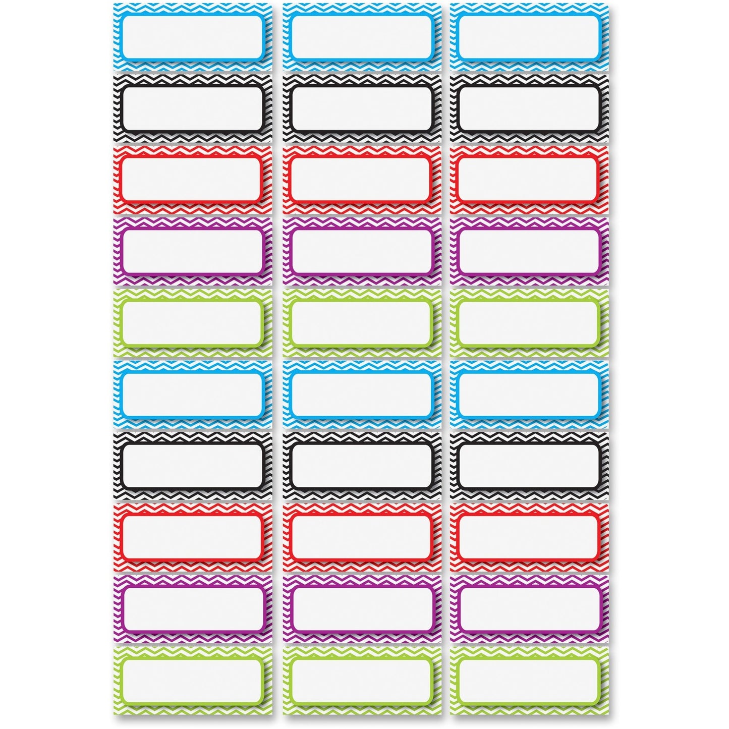 Ashley Dry Erase Chevron Nameplate Magnets (10077)