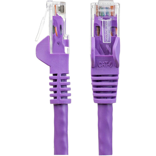 StarTech 2ft Cat6 Ethernet Cable Purple 100w Poe (N6PATCH2PL)
