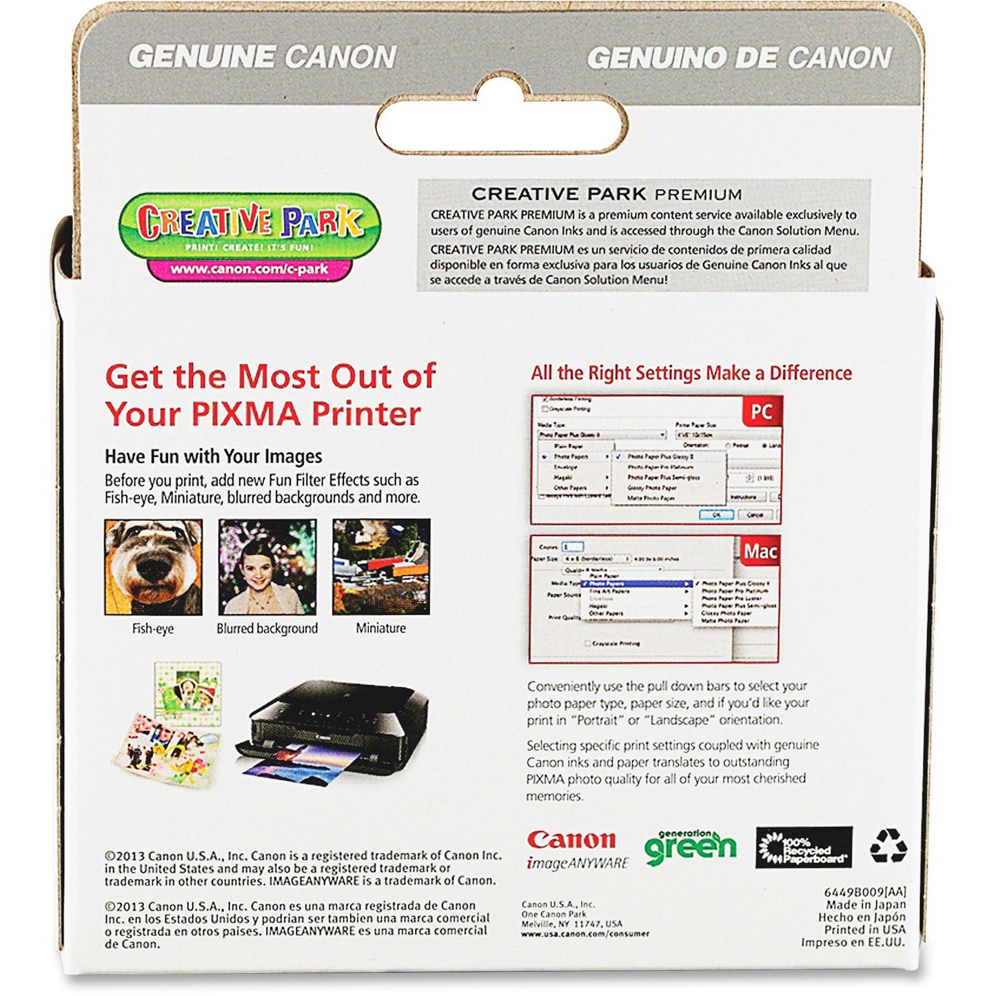 Canon CLI-251XL Original Inkjet Ink Cartridge - Cyan, Magenta, Yellow - 3 / Pack (CLI251XLCMY)