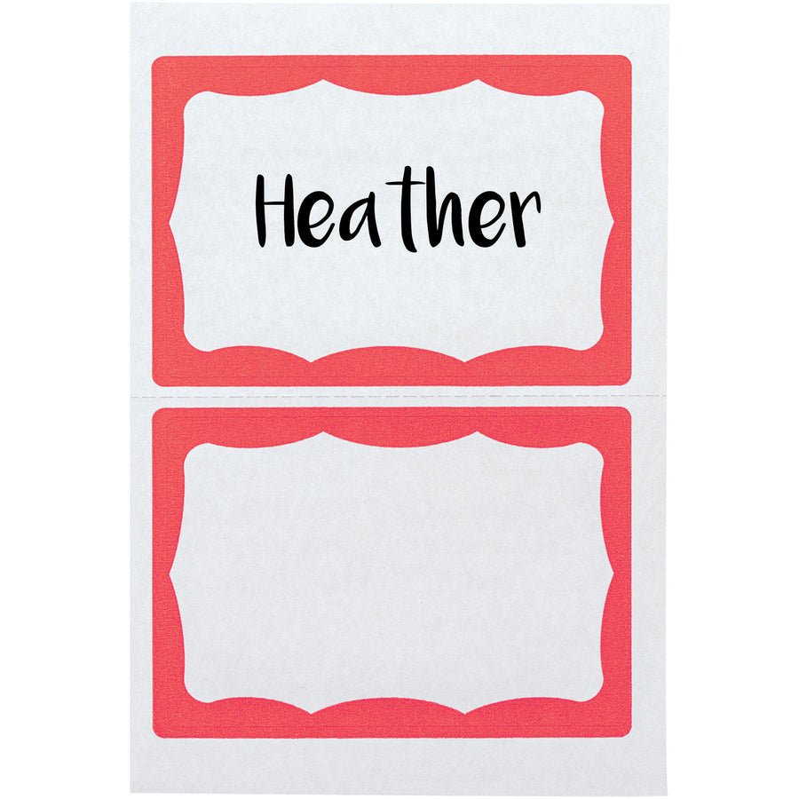 Advantus Color Border Adhesive Name Badges (97189)