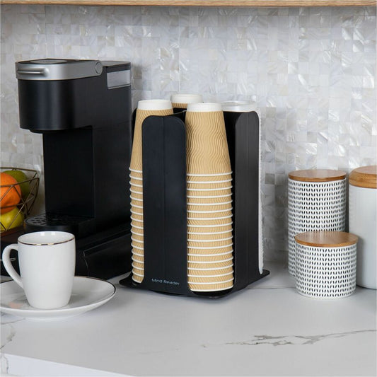 Mind Reader Totem Breakroom Cup/Lid Holder (CDISPBLK)