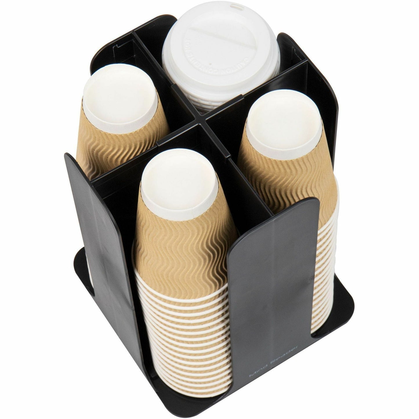 Mind Reader Totem Breakroom Cup/Lid Holder (CDISPBLK)