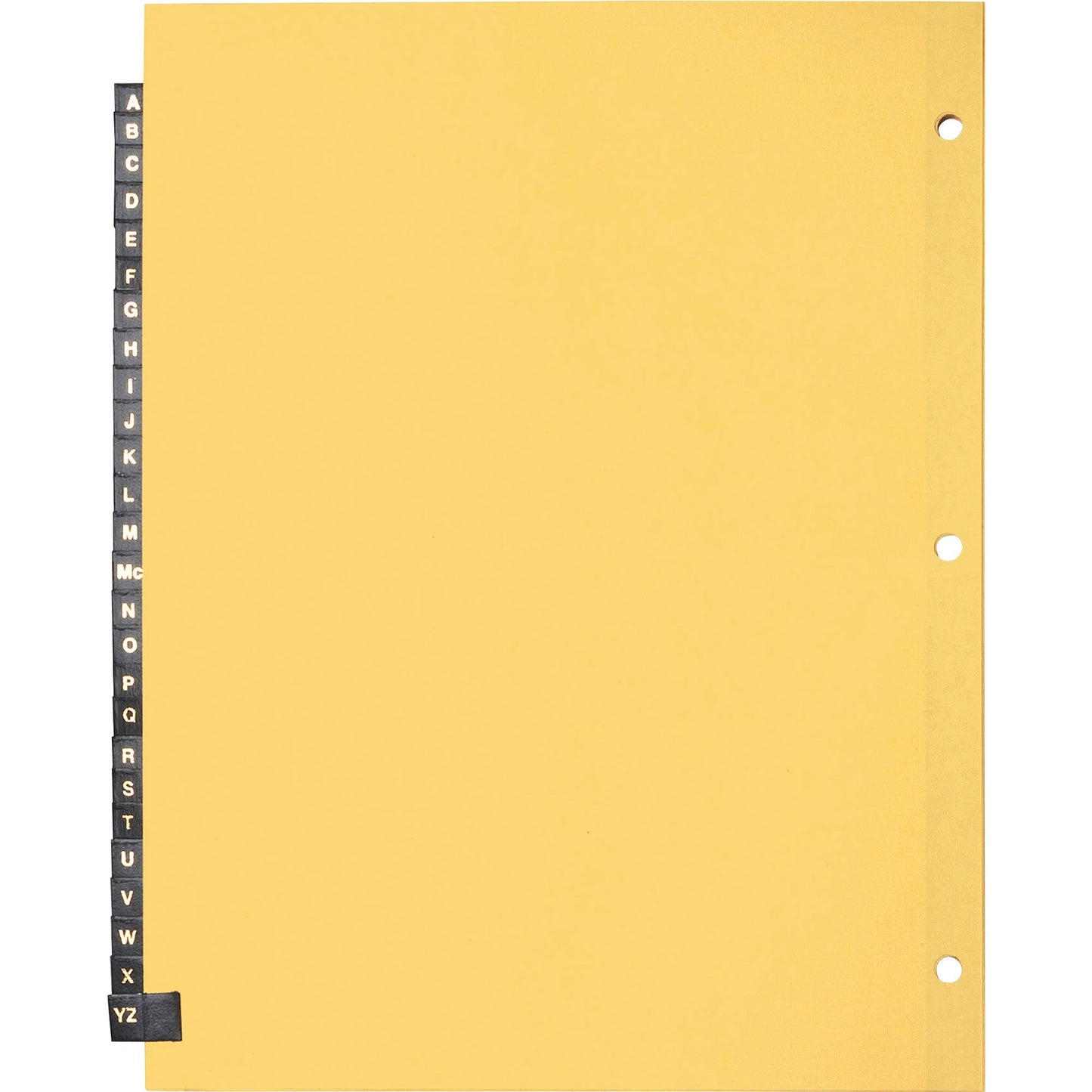 Business Source A-Z Black Leather Tab Index Dividers (01181)