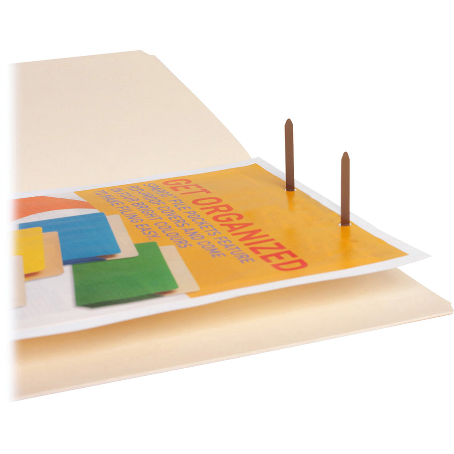 Business Source Straight Tab Cut Letter Recycled Fastener Folder (17262)