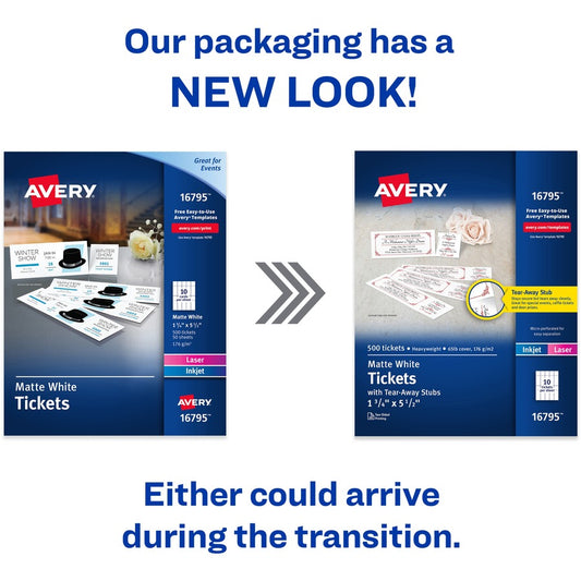 Blank Printable Perforated Raffle Tickets - Tear-Away Stubs (16795)