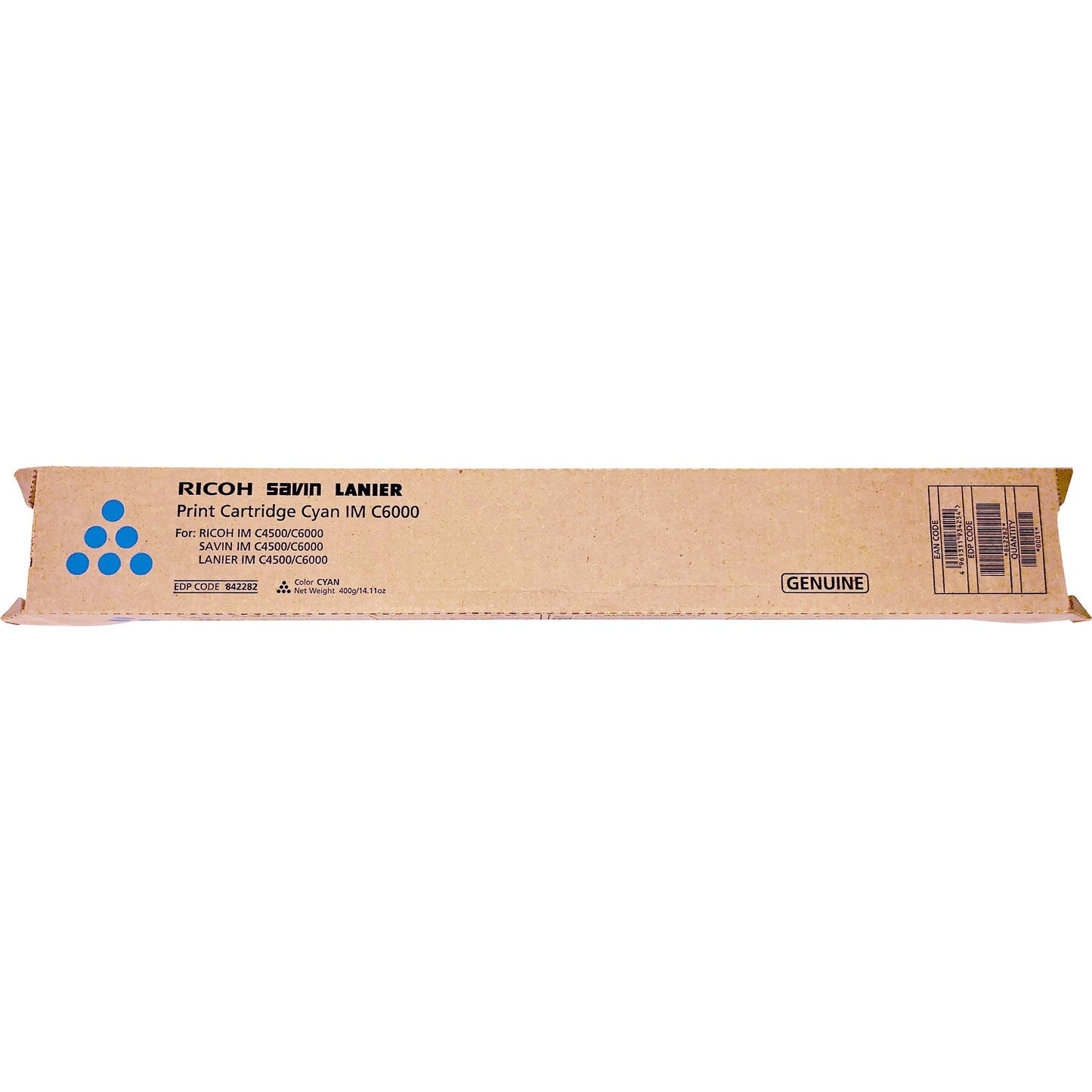 Ricoh Original Laser Toner Cartridge - Cyan - 1 Each (842282)