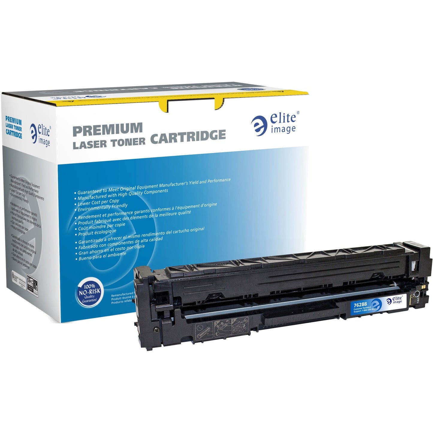 Elite Image Remanufactured Laser Toner Cartridge - Alternative for HP 201A (CF401A) - Cyan - 1 Each (76288)