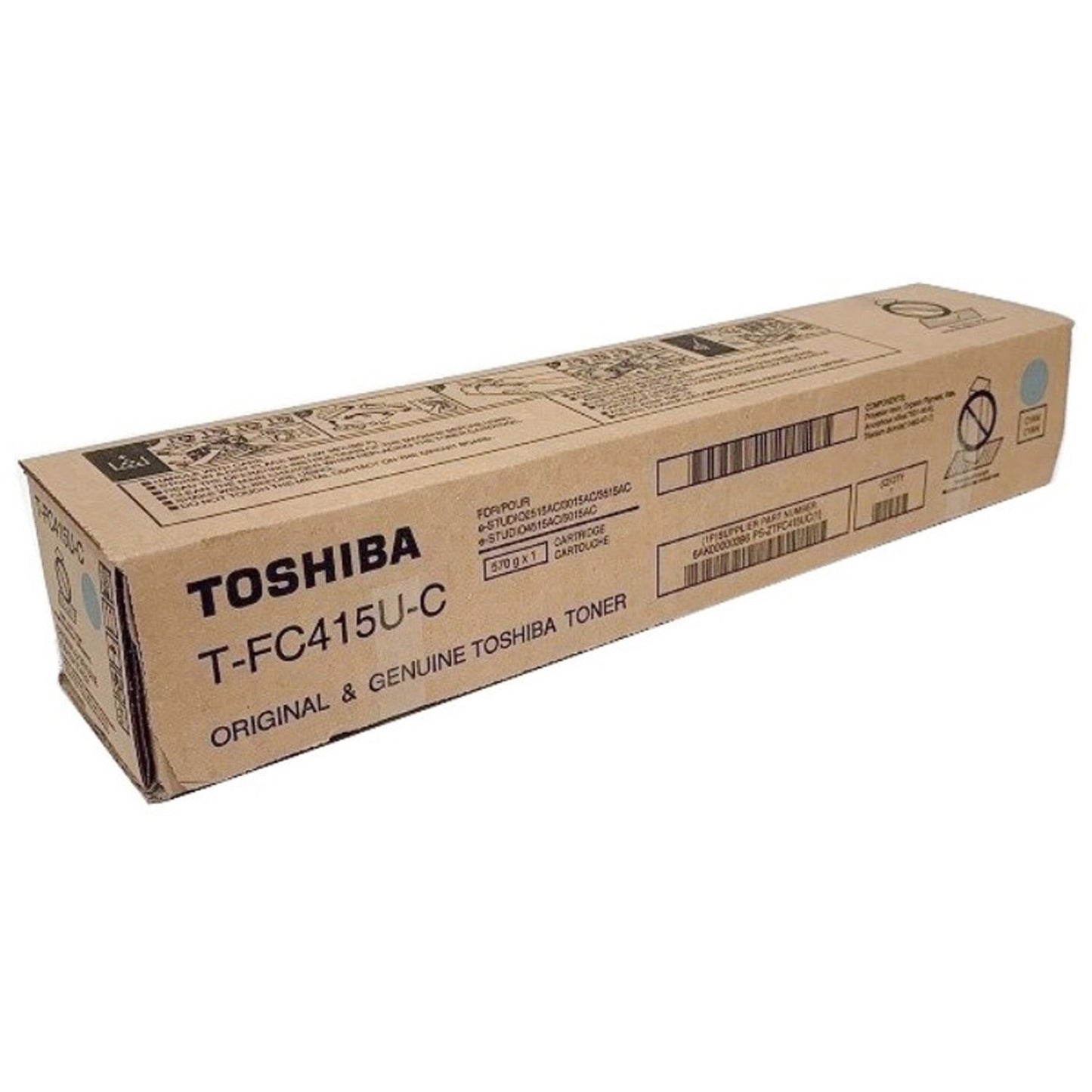 Toshiba Original Laser Toner Cartridge - Cyan - 1 Each (TFC415UC)