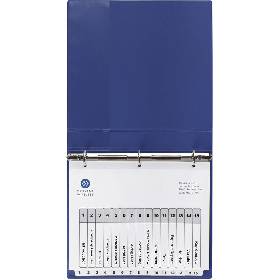 15-tab Custom Table of Contents Dividers (11825)