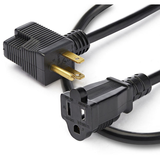StarTech 1ft Short Extension Cord, Outlet Saver (PAC102)