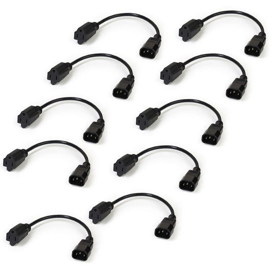 StarTech 1ft Power Extension Cord C14 To 5-15r (PAC10010PK)