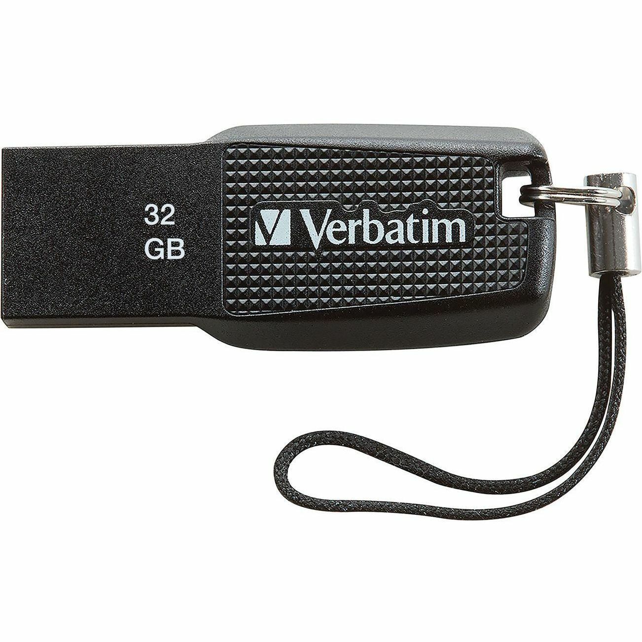 Verbatim 32GB Ergo USB Flash Drive - Black (70876)