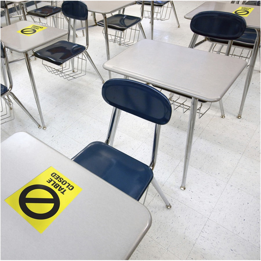 Surface Safe TABLE CLOSED Preprinted Decals (83075)