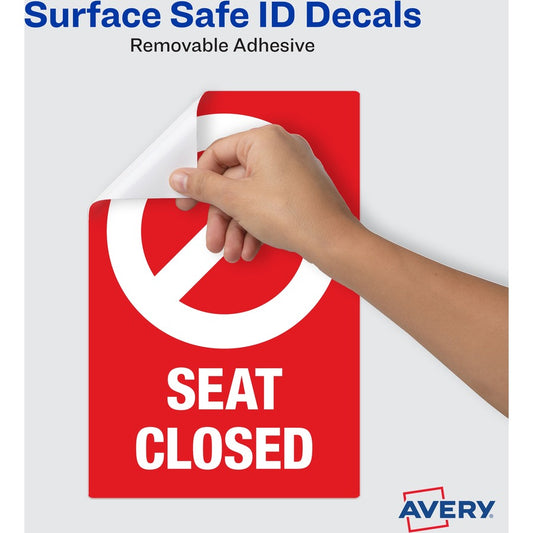 Surface Safe SEAT CLOSED Chair Decals (83076)