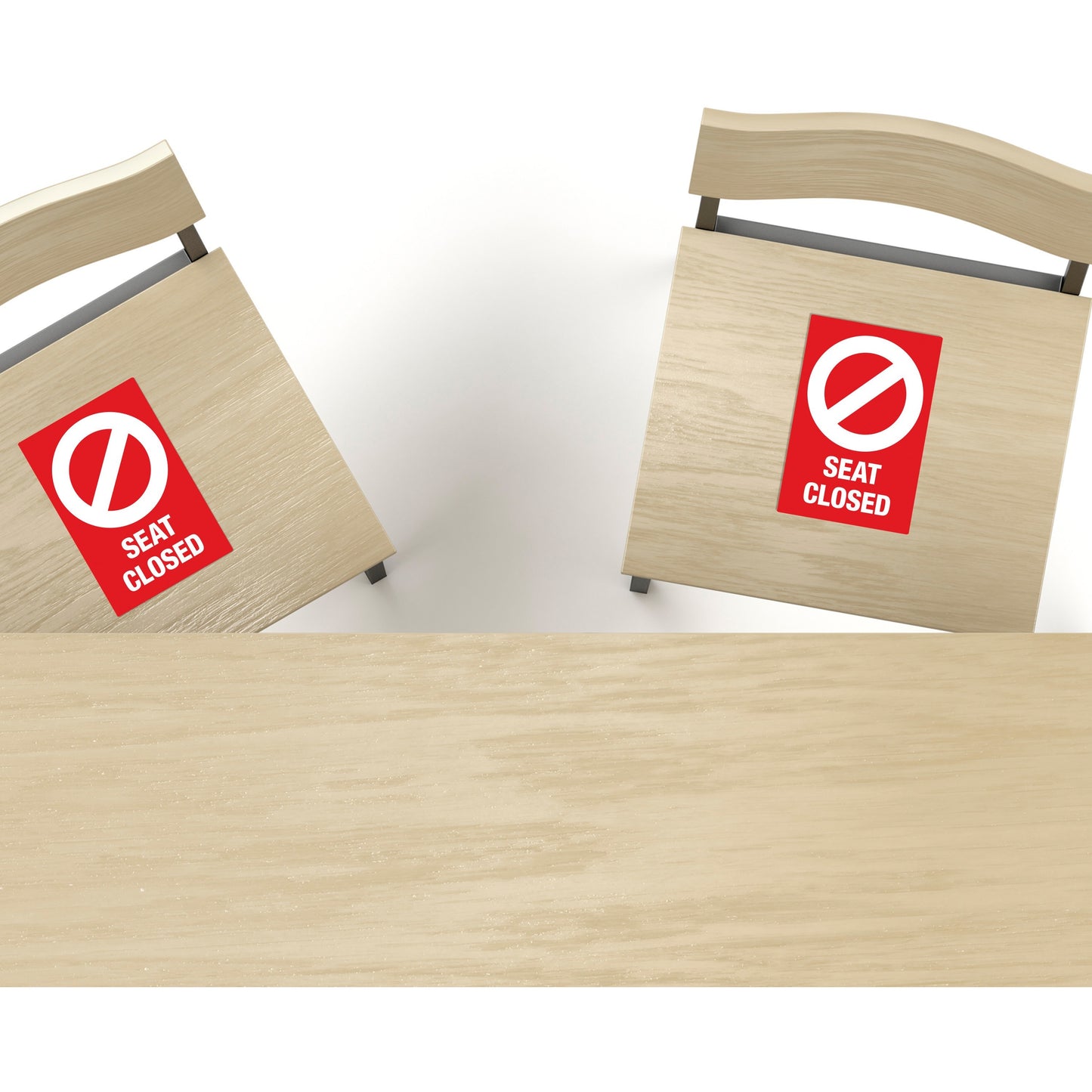 Surface Safe SEAT CLOSED Chair Decals (83076)