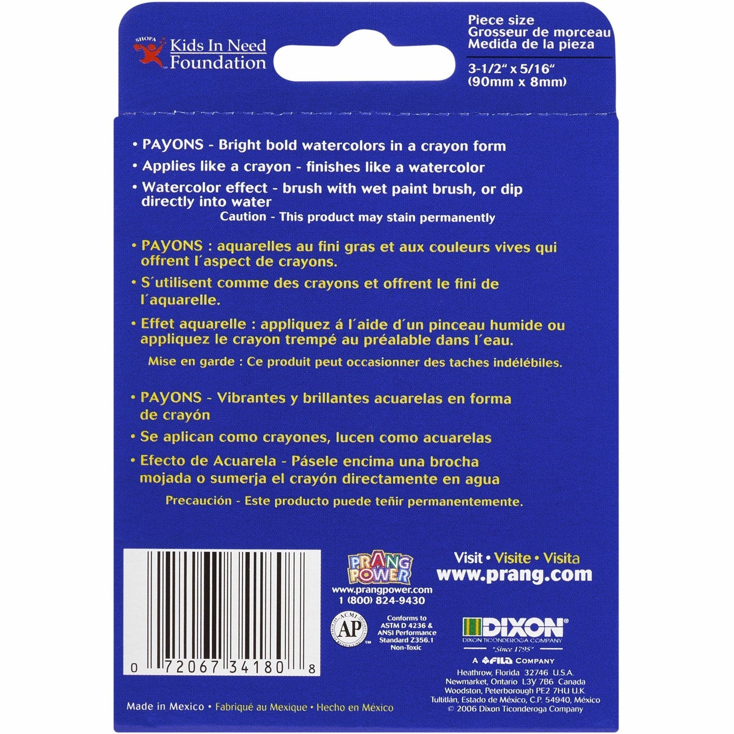Prang Payons Watercolor Crayons (X34180)