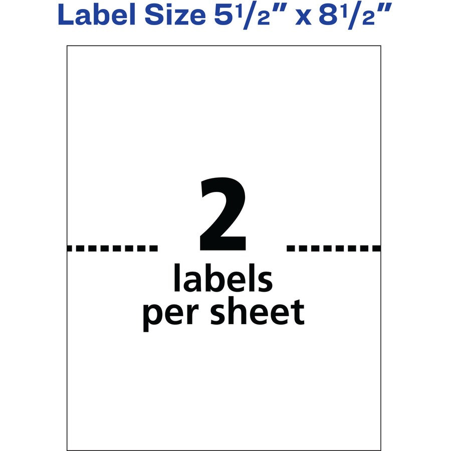 Printable Shipping Labels, 5.5" x 8.5" , 200 Labels (8426)