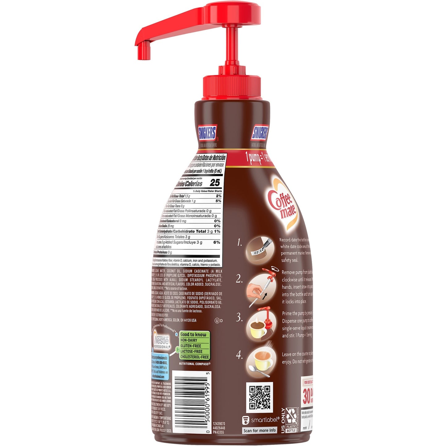 Coffee-mate Coffee mate Snickers Flavored Liquid Creamer Pump Bottle (97955)