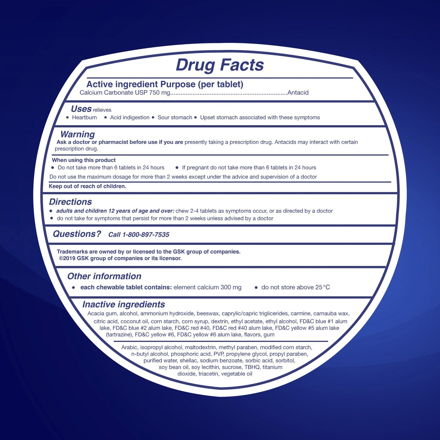 TUMS Chewy Bites Chewable Antacid Tablets (49180)