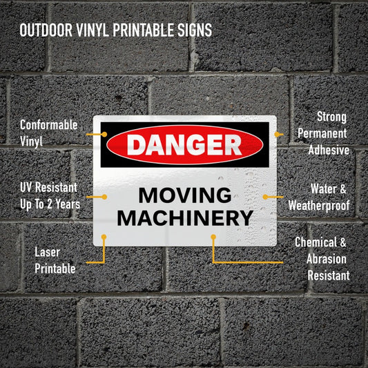 Danger Header Printable Outdoor Vinyl Signs (61553)