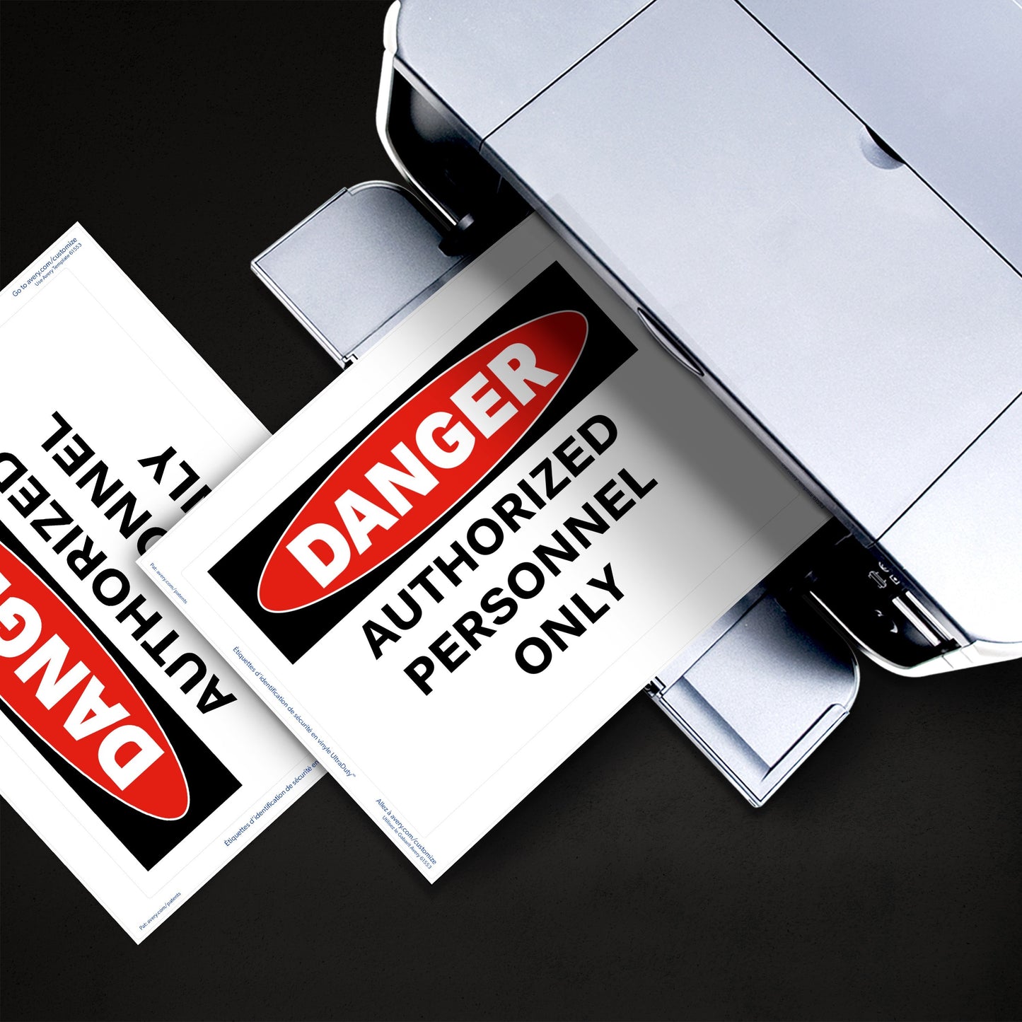 Danger Header Printable Outdoor Vinyl Signs (61553)