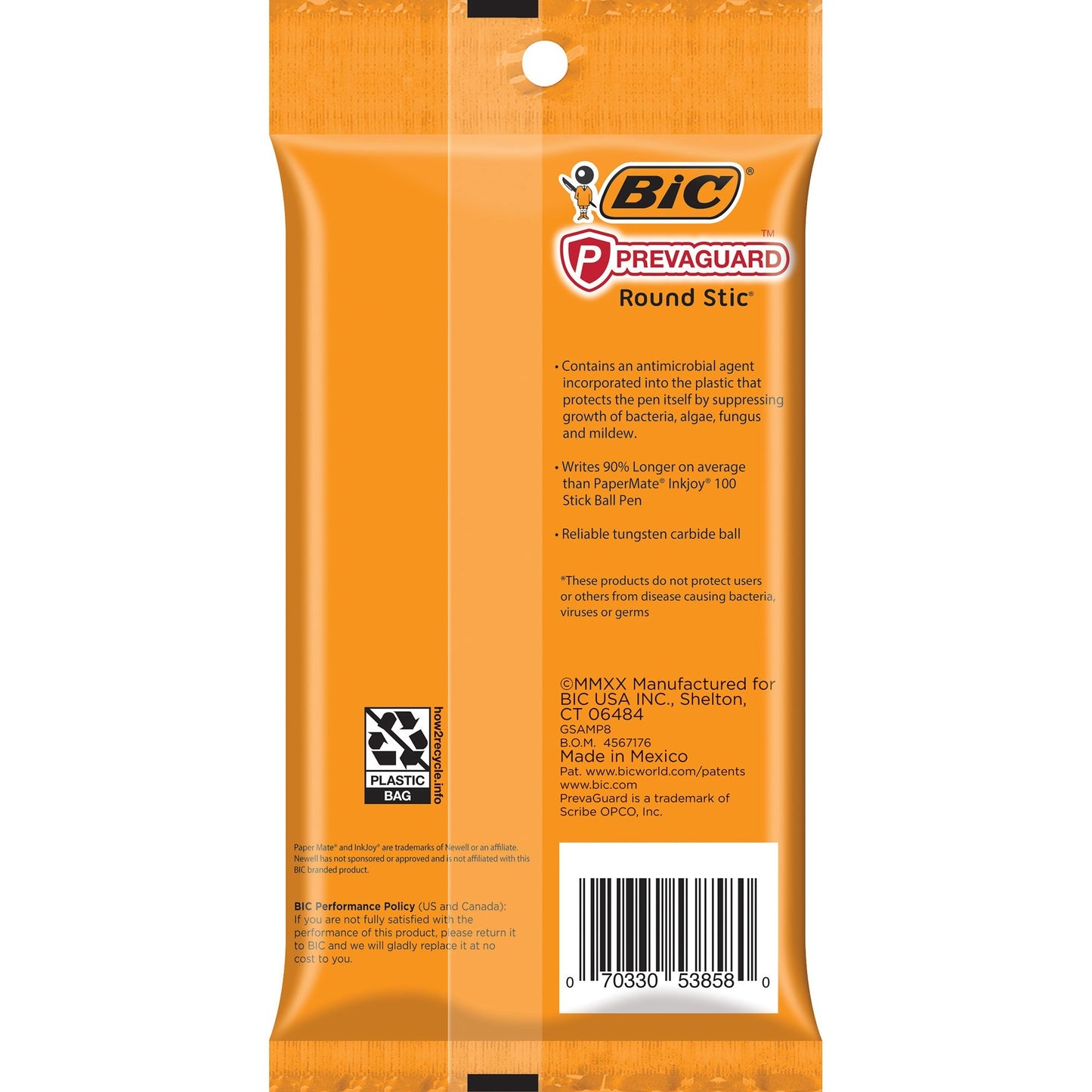 BIC PrevaGuard Round Stic Ballpoint Pen (GSAMP81BE)