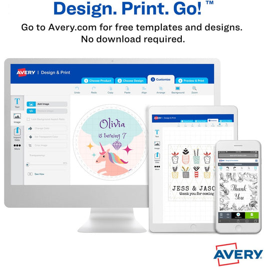 Matte White Sure Feed Labels (22562)