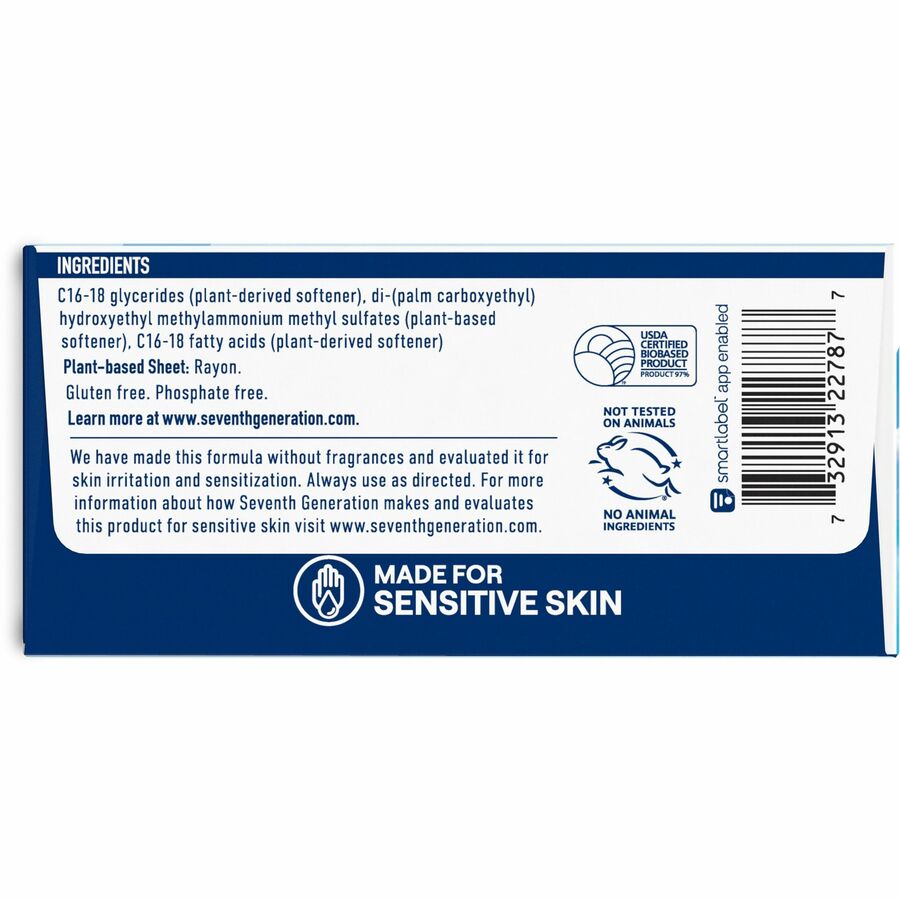 Seventh Generation Free & Clear Fabric Softener Sheets (44930)