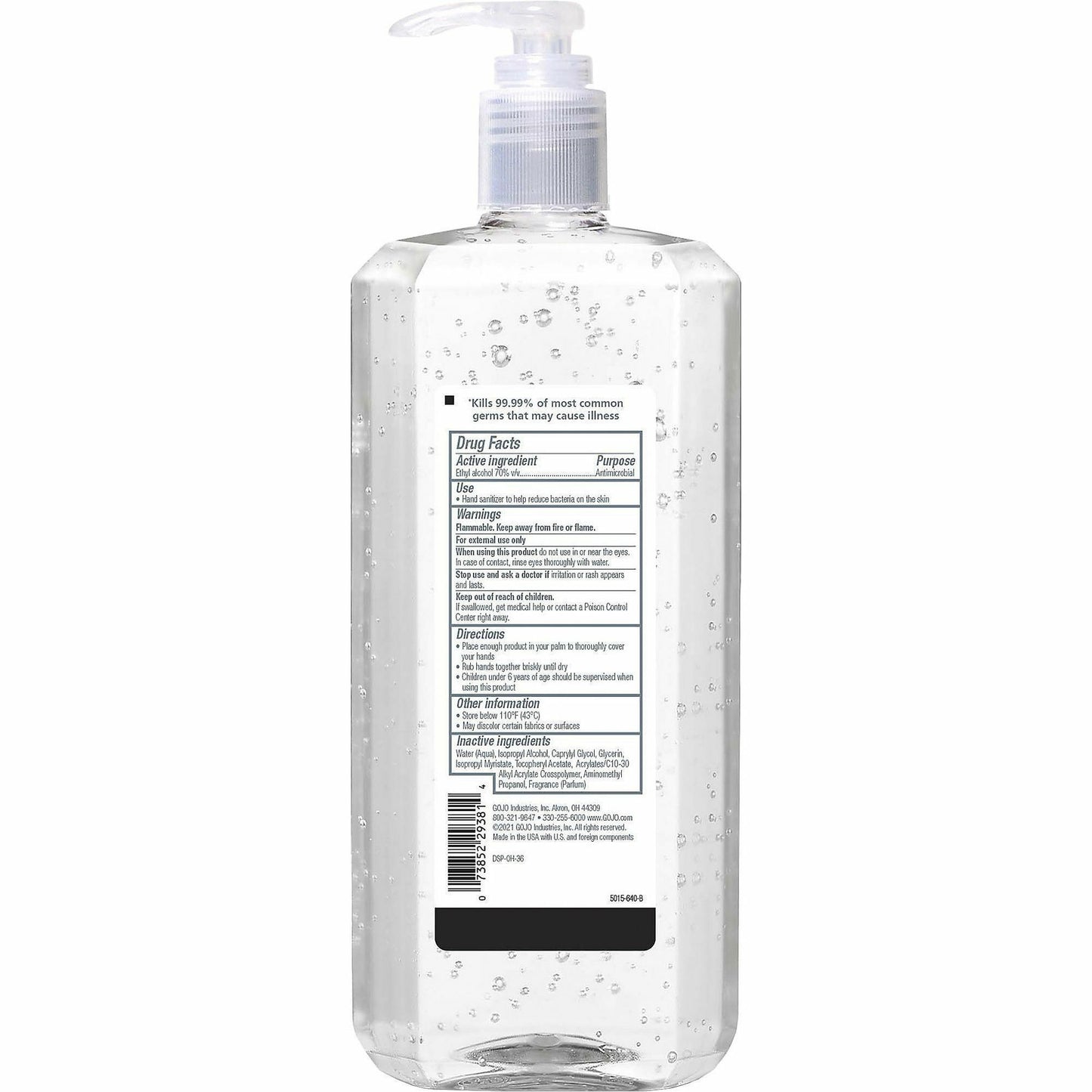 Advanced Hand Sanitizer Gel (501504)
