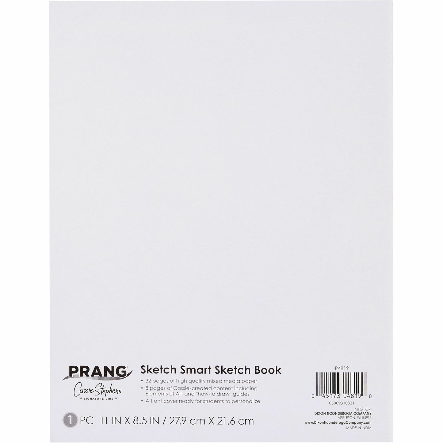Prang Sketch Smart Sketch Book (P4819)