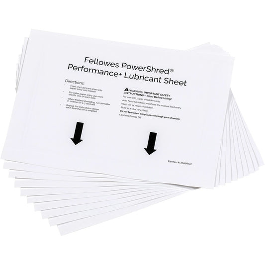 Fellowes Powershred Performance+ Lubricant Sheets (4015501)