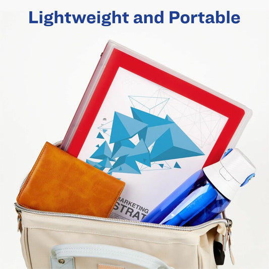 Flexi-View 3 Ring Binder, 1 Inch Round Rings, 1 Red Binder (17606)