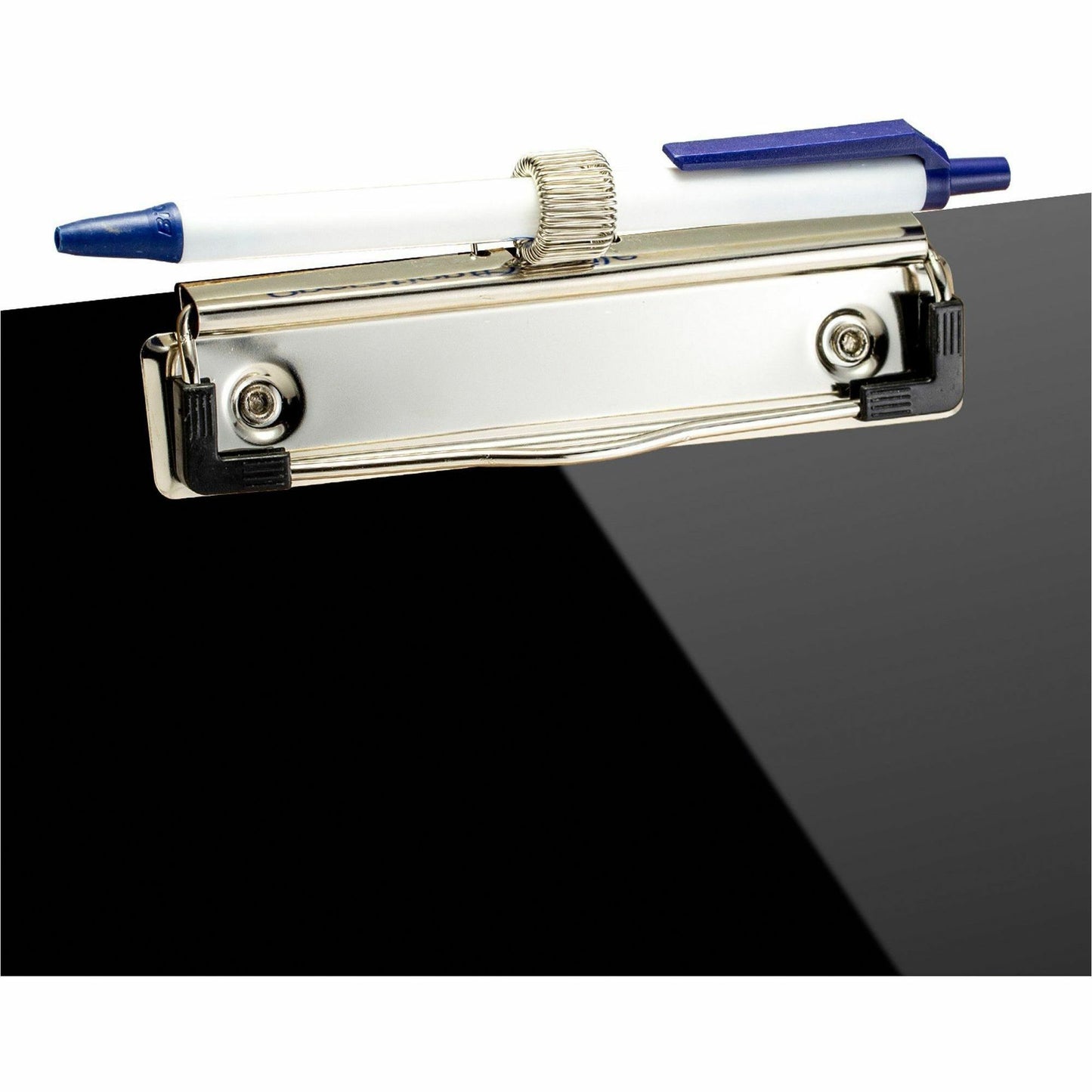 Officemate Low Profile Recycled Plastic Letter Size Clipboard w Pen Holder Black (83075)