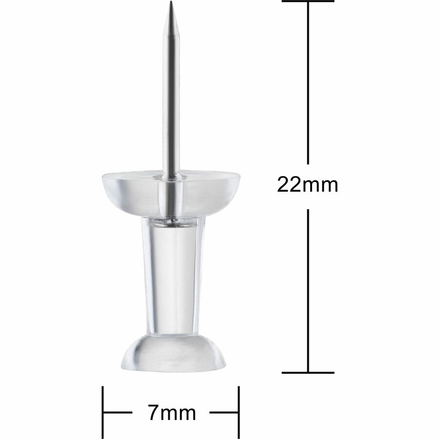 Business Source 1/2" Head Pushpins (81004)