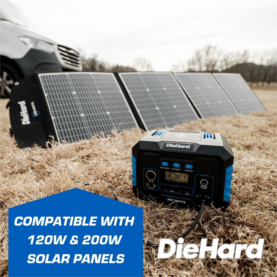 DieHard 300-Watt Lithium-ion Portable Power Station/Solar Generator (DH2000101)