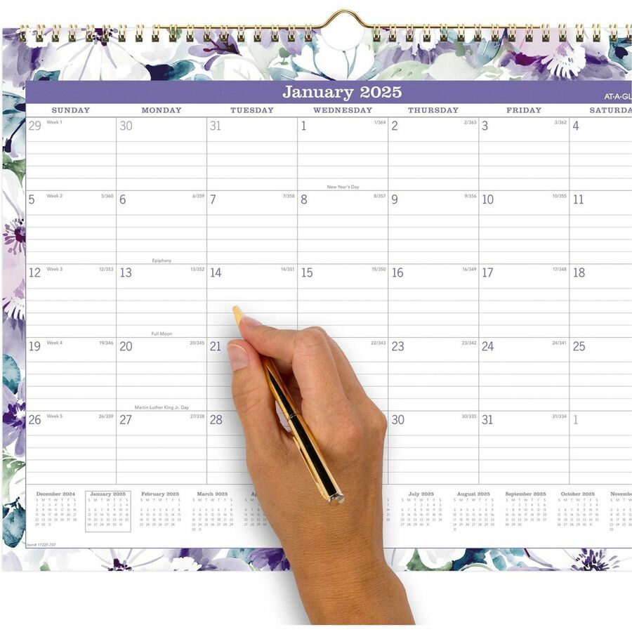 At-A-Glance Badge Monthly Wall Calendar (1722F707)